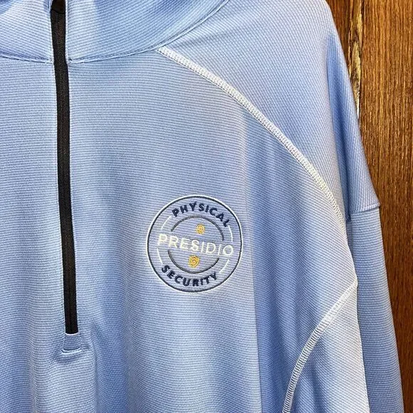 NWT Columbia Golf Quarter Zip Athletic Light Blue Men 3XL Pullover Casual - Picture 5 of 9